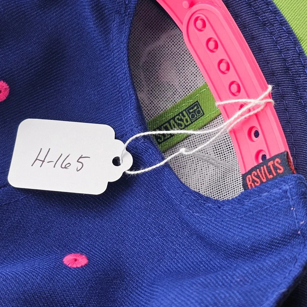 RSVLTS The Office Schrute Farms Beet Hat Sloped‎ Crown Navy Pink Snapback Cap